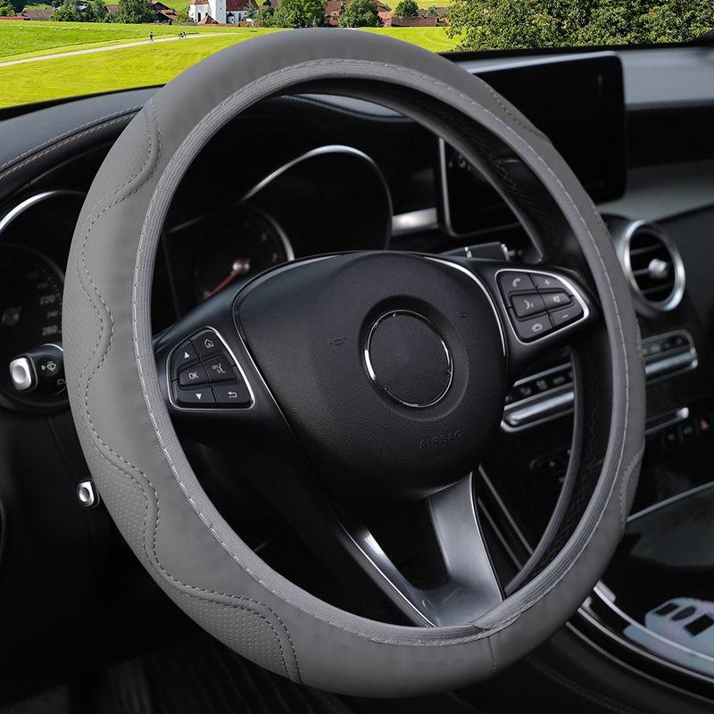 Premium Leather Steering Wheel Cover - Image 4