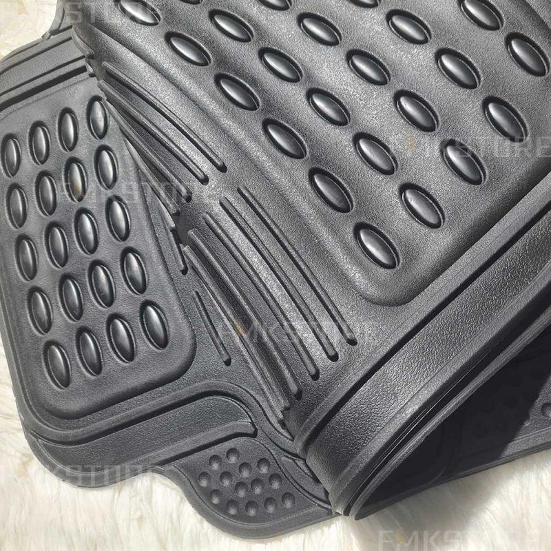 4-Piece Universal Heavy-Duty Rubber Car Floor Mats – All-Weather Protection Set