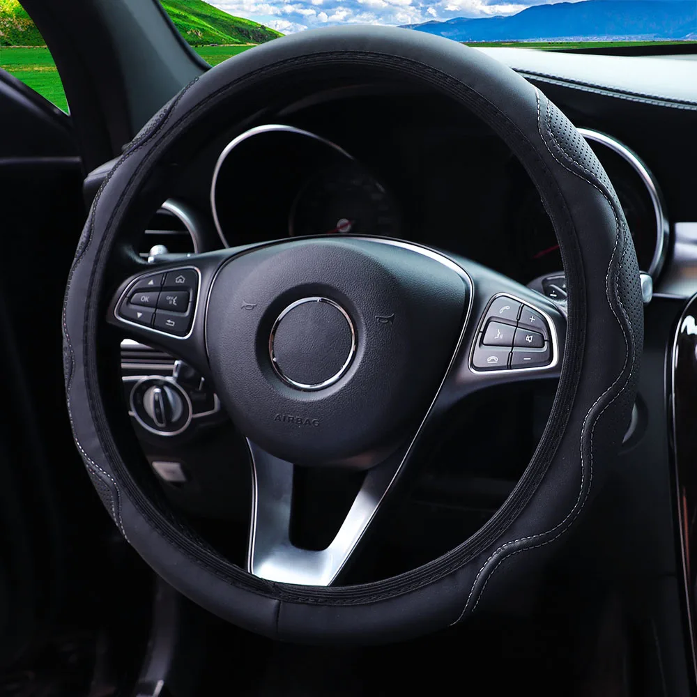 Universal Fit Anti-Slip Sport Steering Wheel Cover - Image 6